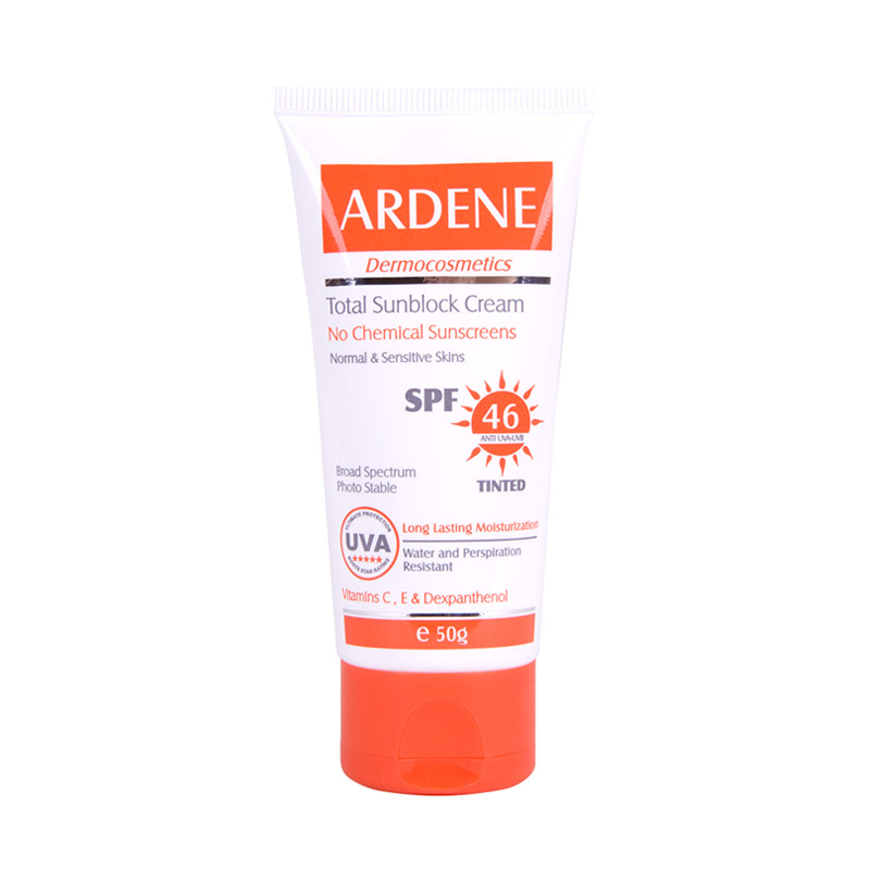 کرم ضد آفتاب رنگی مخصوص پوست معمولی و حساس SPF46 فیزیکال آردن